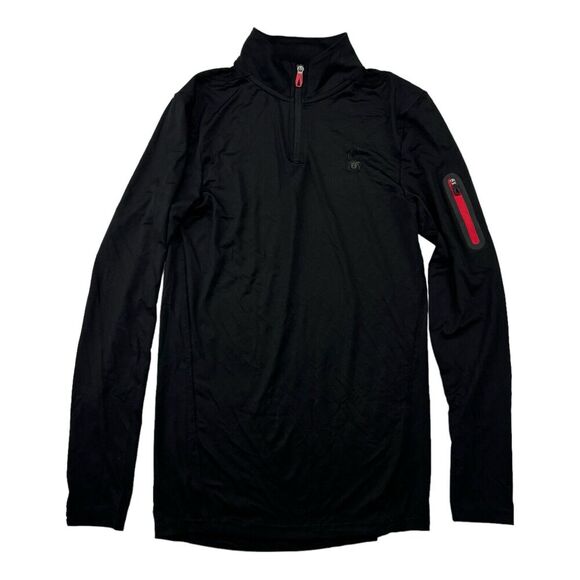Spyder Active Men’s Black 1/4 Pullover Athletic Shirt Size Small* Quick Dry - Picture 1 of 9